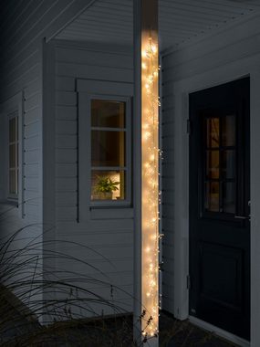 KONSTSMIDE LED-Lichterkette Weihnachtsdeko aussen, 200-flammig, Micro LED Büschellichterkette Cluster, mit Aufroller, 200 Dioden