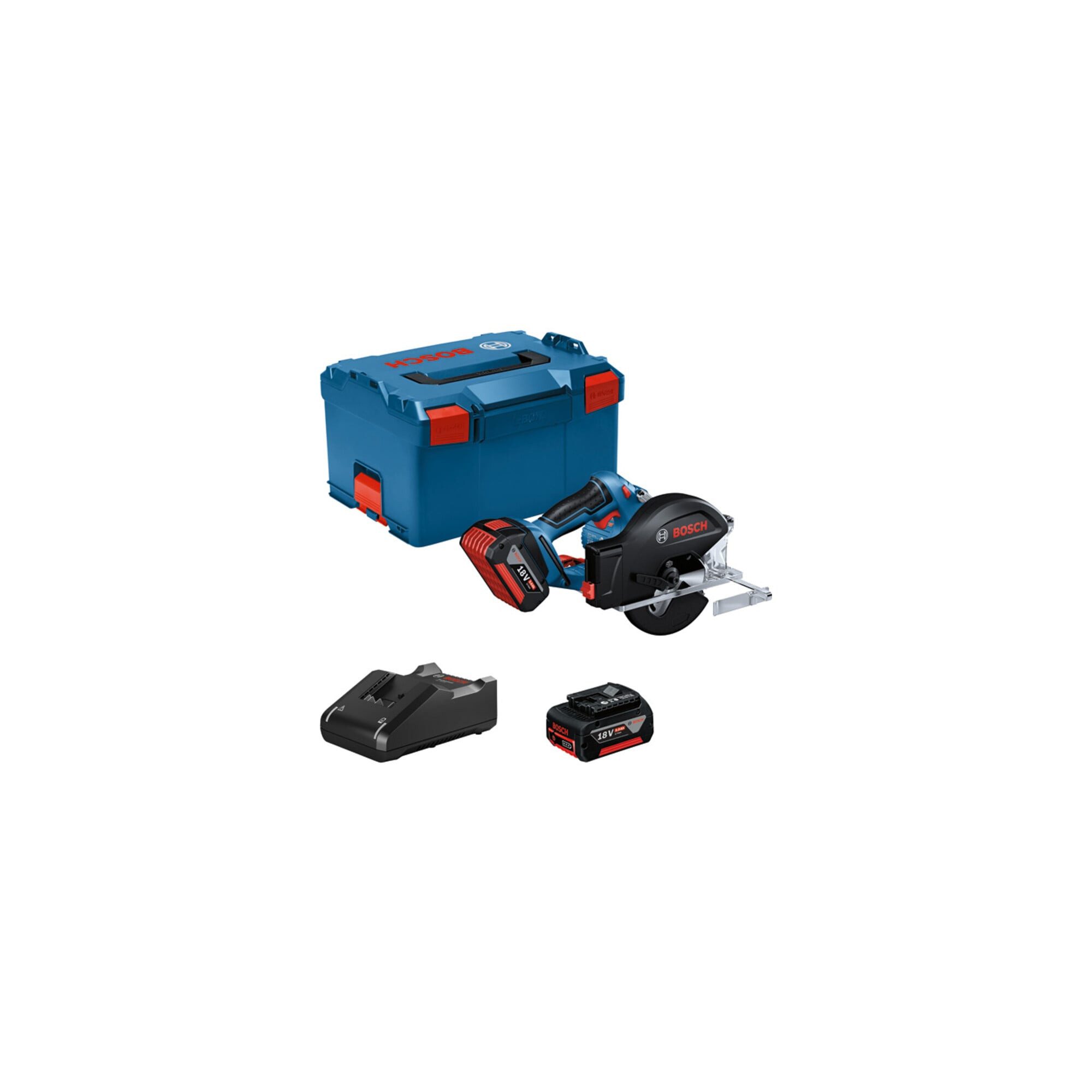 Bosch Professional Akku-Handkreissäge Bosch Akku-Kreissäge GKM 18V-50, 2 x Akku GBA 18V 5.0Ah