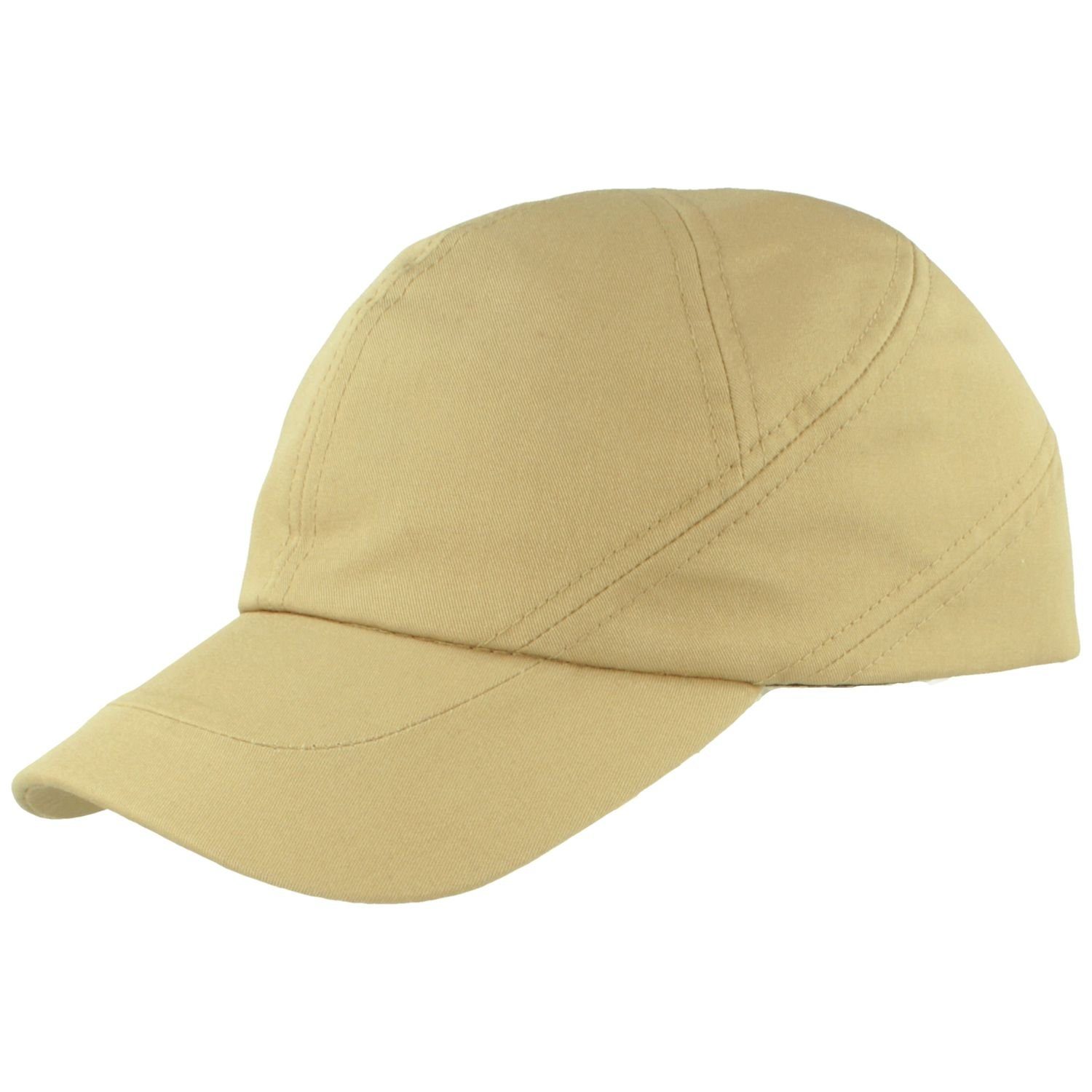 Breiter Baseball Cap Sommer-Cap uni mit UV-Schutz 50 702 khaki