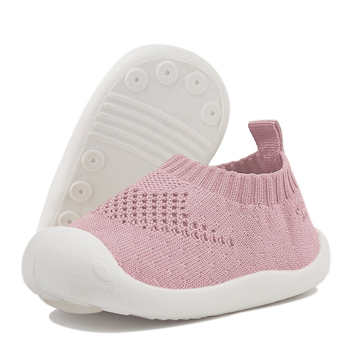 DEBAIJIA Lauflernschuhe Babyschuhe 1-4 Schuhe Sohle Rutschfeste Atmungsaktiv Babystiefel Rosa