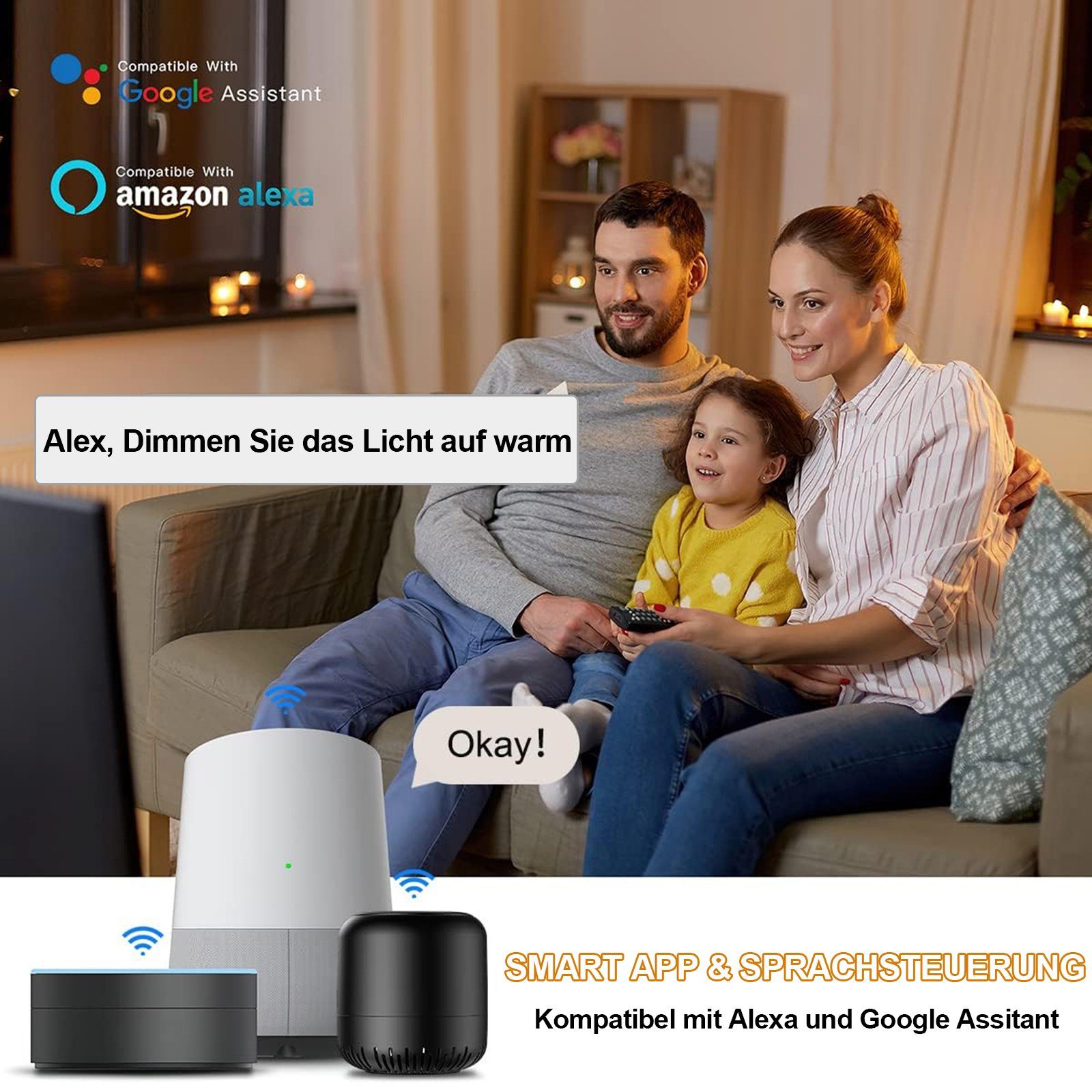 MUPOO LED Pendelleuchte LED Deckenleuchte RGB günstig online kaufen