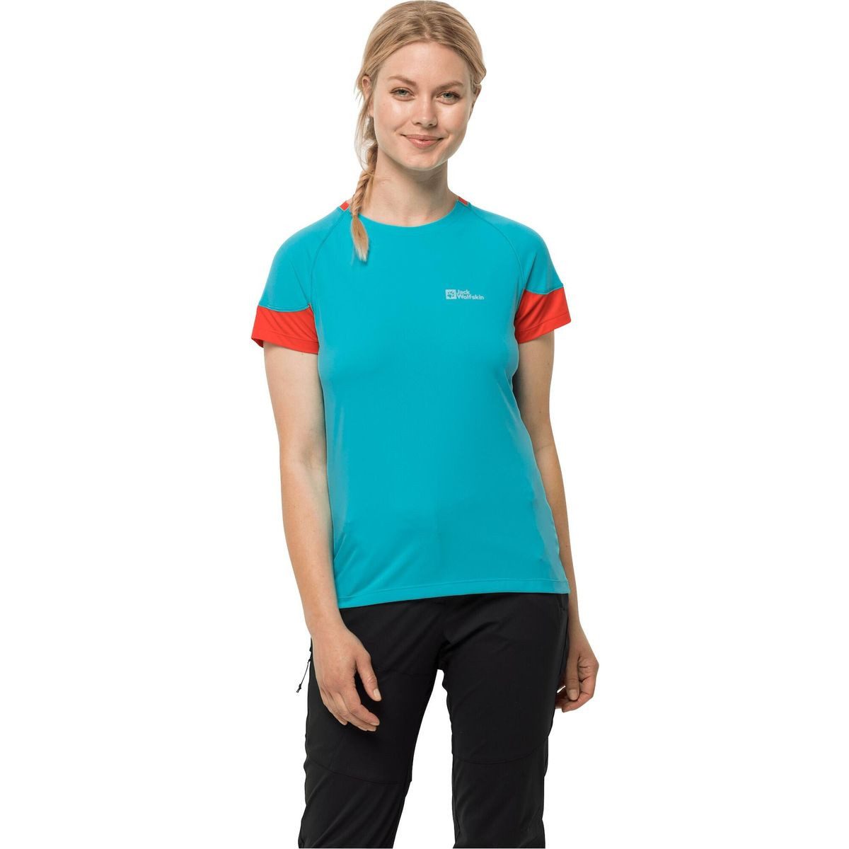 Jack Wolfskin Kurzarmshirt Narrows T W Leichtes, atmungsaktives und geruchshemmendes T-Shirt mit aktivem