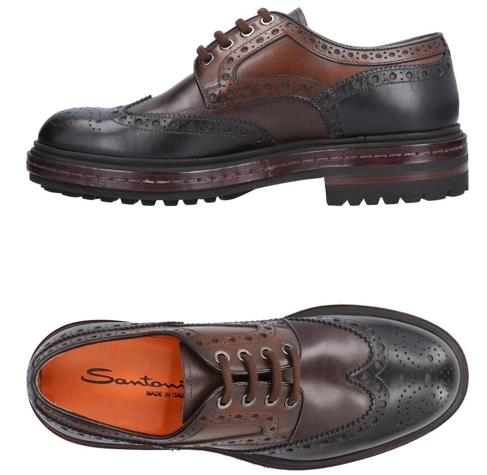 SANTONI Santoni Leder Schnürschuhe Lace-Up Shoes Boots Mokassins Schuhe Halbsc Sneaker