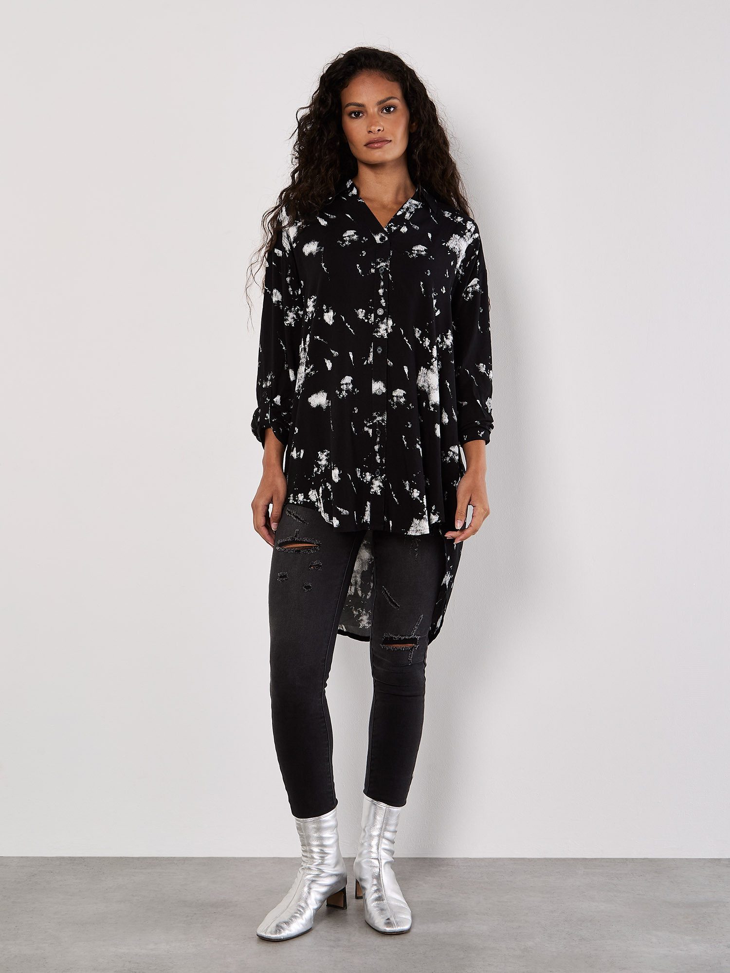 Apricot Longshirt Longshirt, mit Wolkendruck günstig online kaufen
