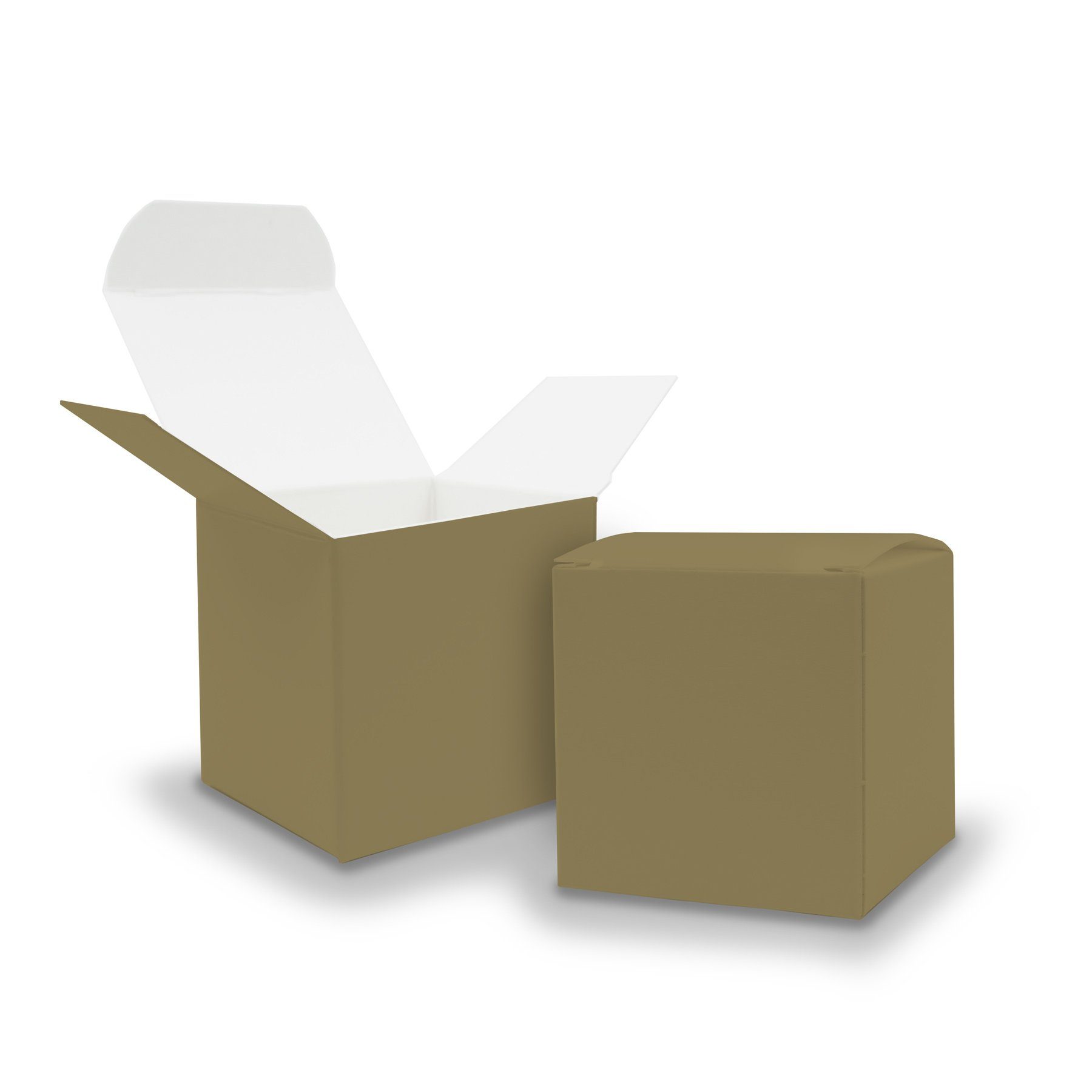 itenga Geschenkpapier itenga Würfelbox aus Karton 6,5x6,5cm gold | Geschenkpapier