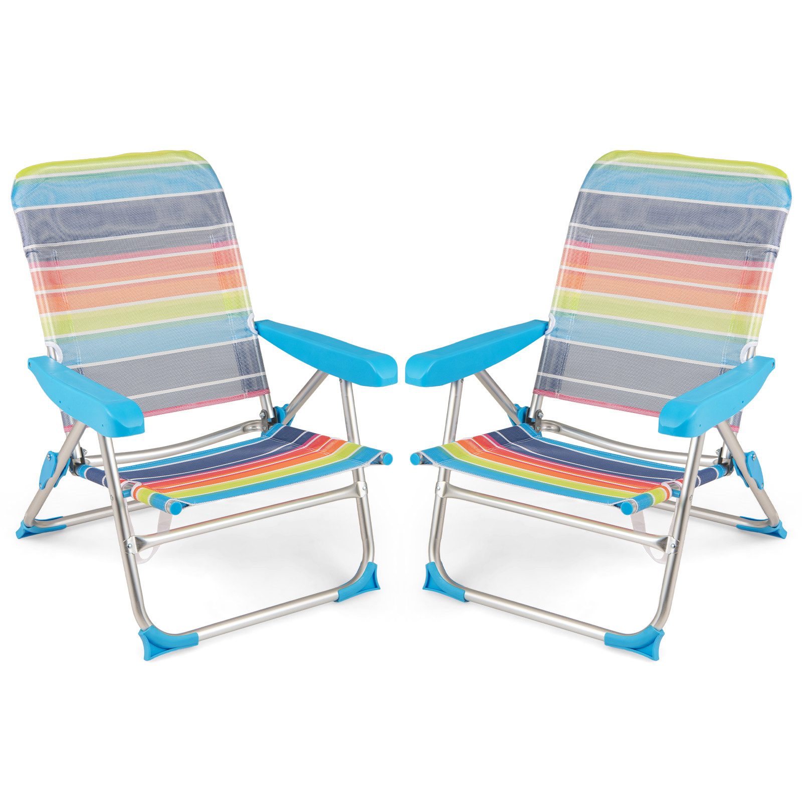 KOMFOTTEU Klappstuhl (2er-Set), Campingstuhl Strandstuhl Klappbar, bis 150kg