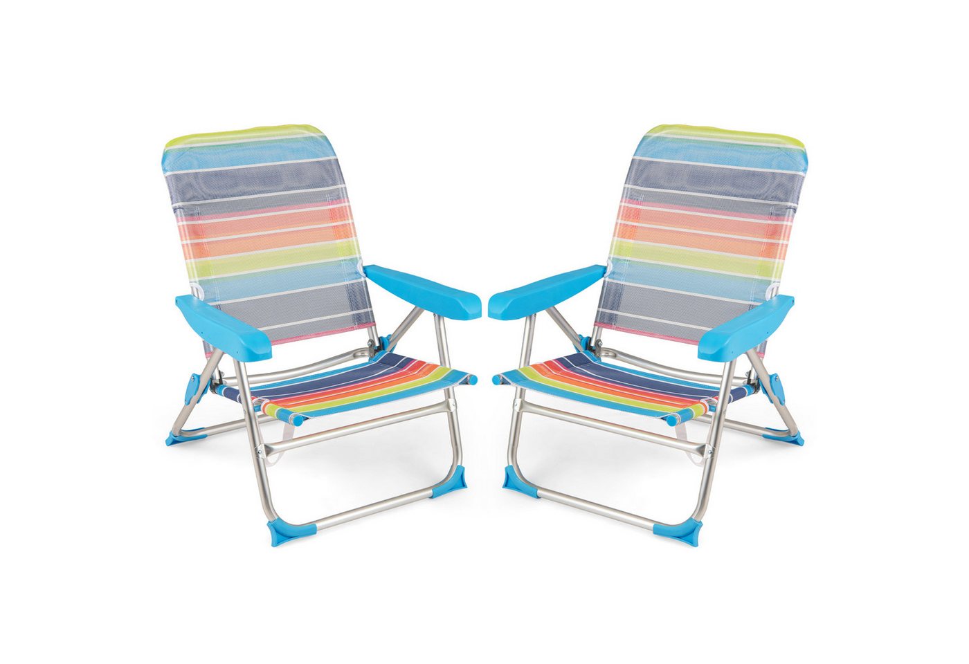 KOMFOTTEU Klappstuhl (2er-Set), Campingstuhl Strandstuhl Klappbar, bis 150kg