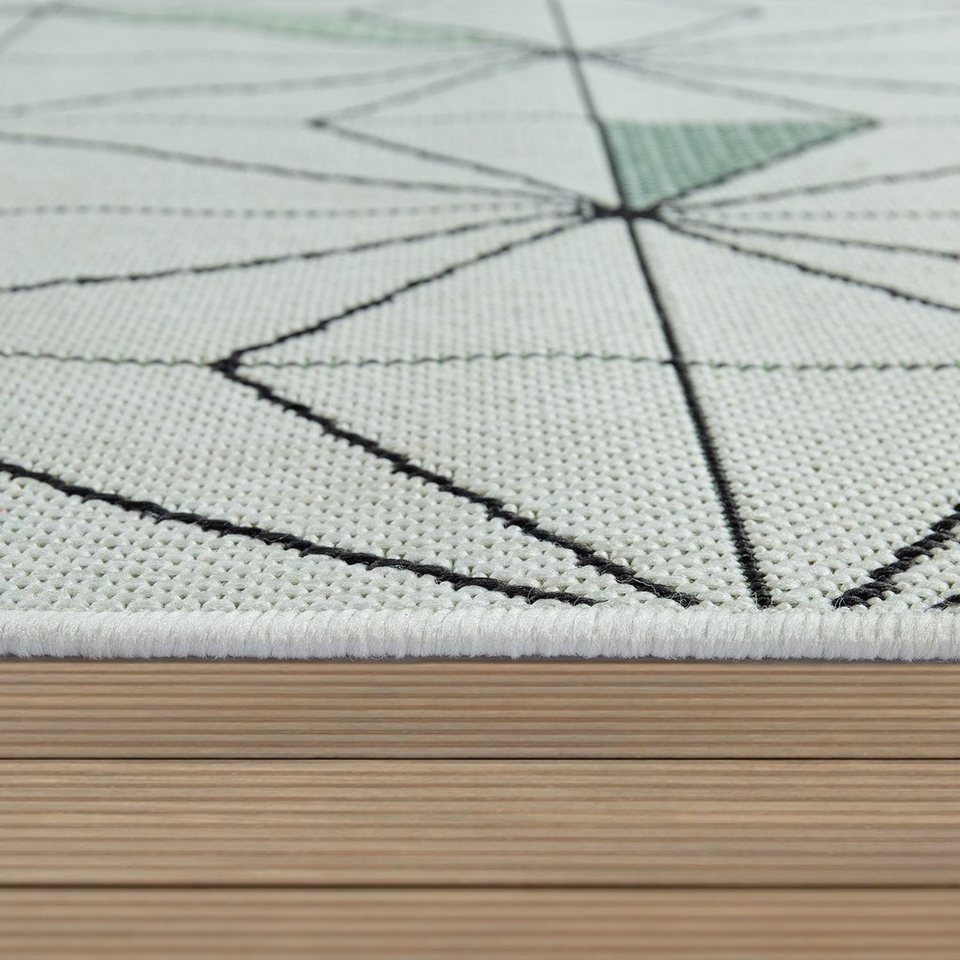 Teppich Ostende 539, Paco Home, rechteckig, Höhe: 4 mm, Flachgewebe, modernes  geometrisches Design, In- und Outdoor geeignet