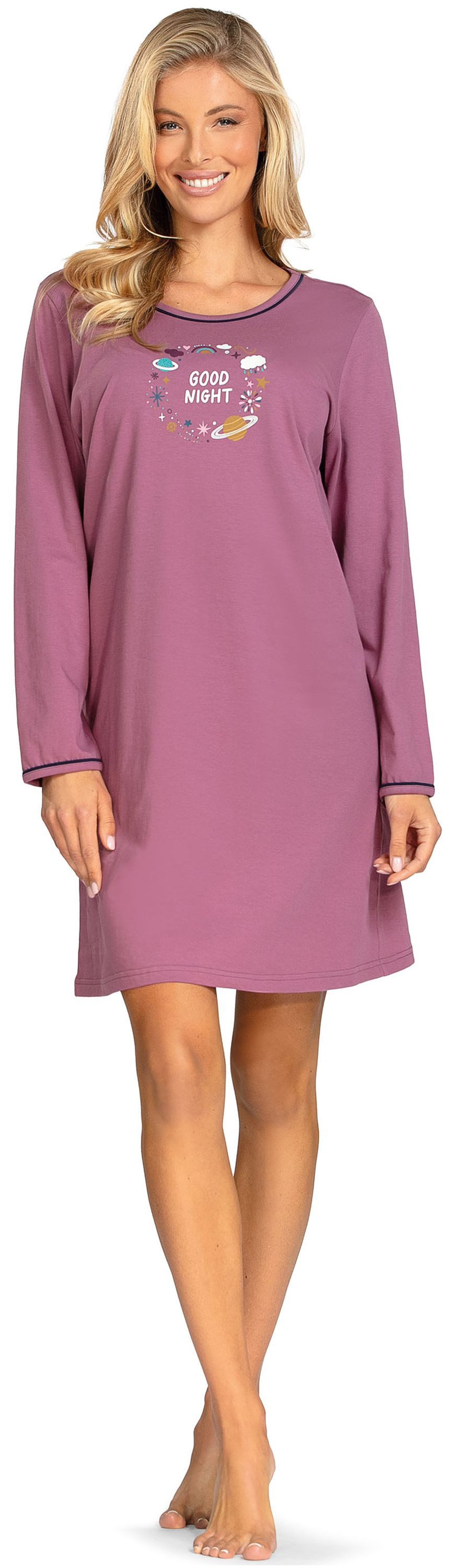 comtessa Nachthemd Mellow Luxe (Set, 1-tlg., 1-teilig) Damen Sleepshirt ca.95cm Schlafshirt Baumwolle große Größen