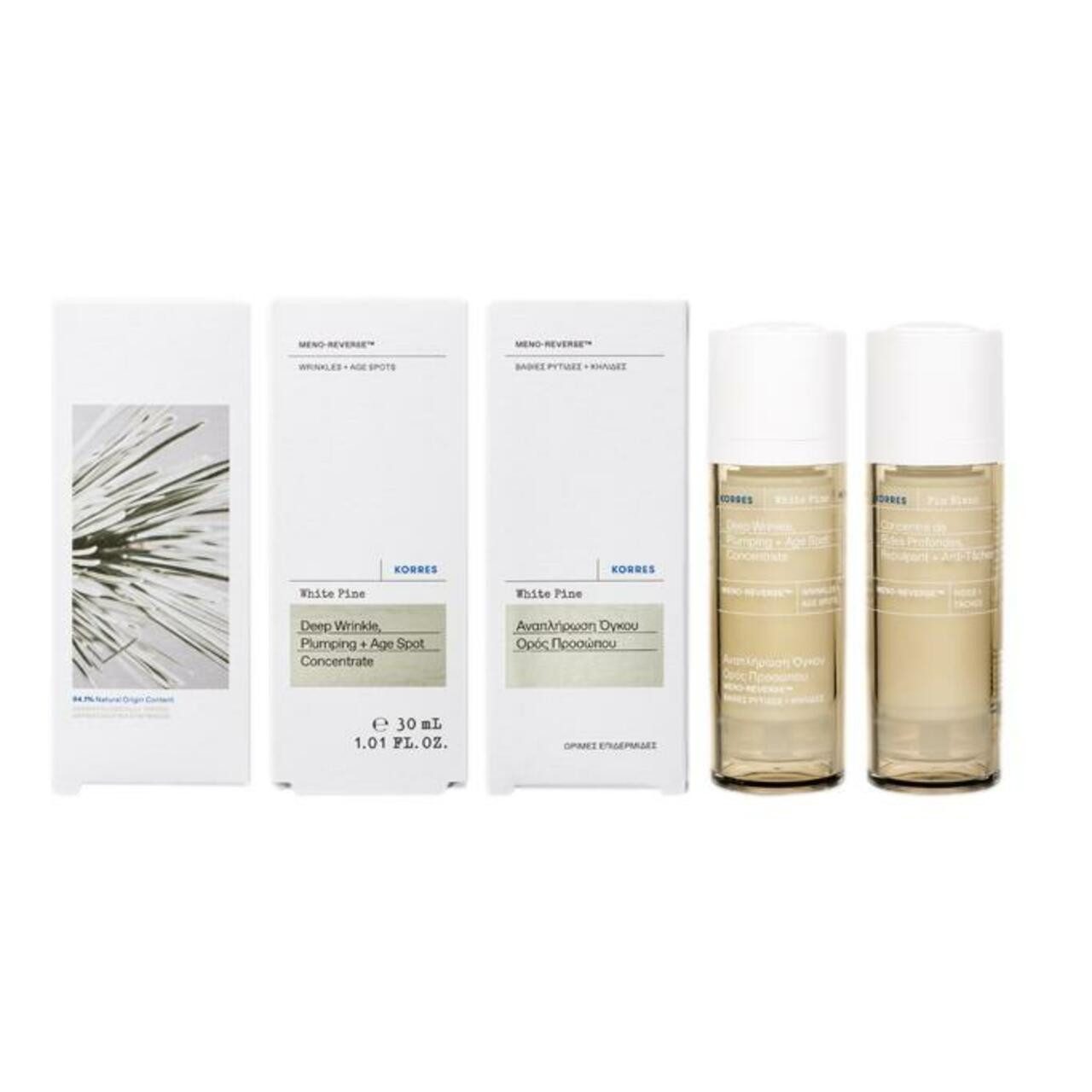Korres Gesichtsserum White Pine Meno Reverse Aufpolsterndes Konzentrat, für Alle Hauttypen