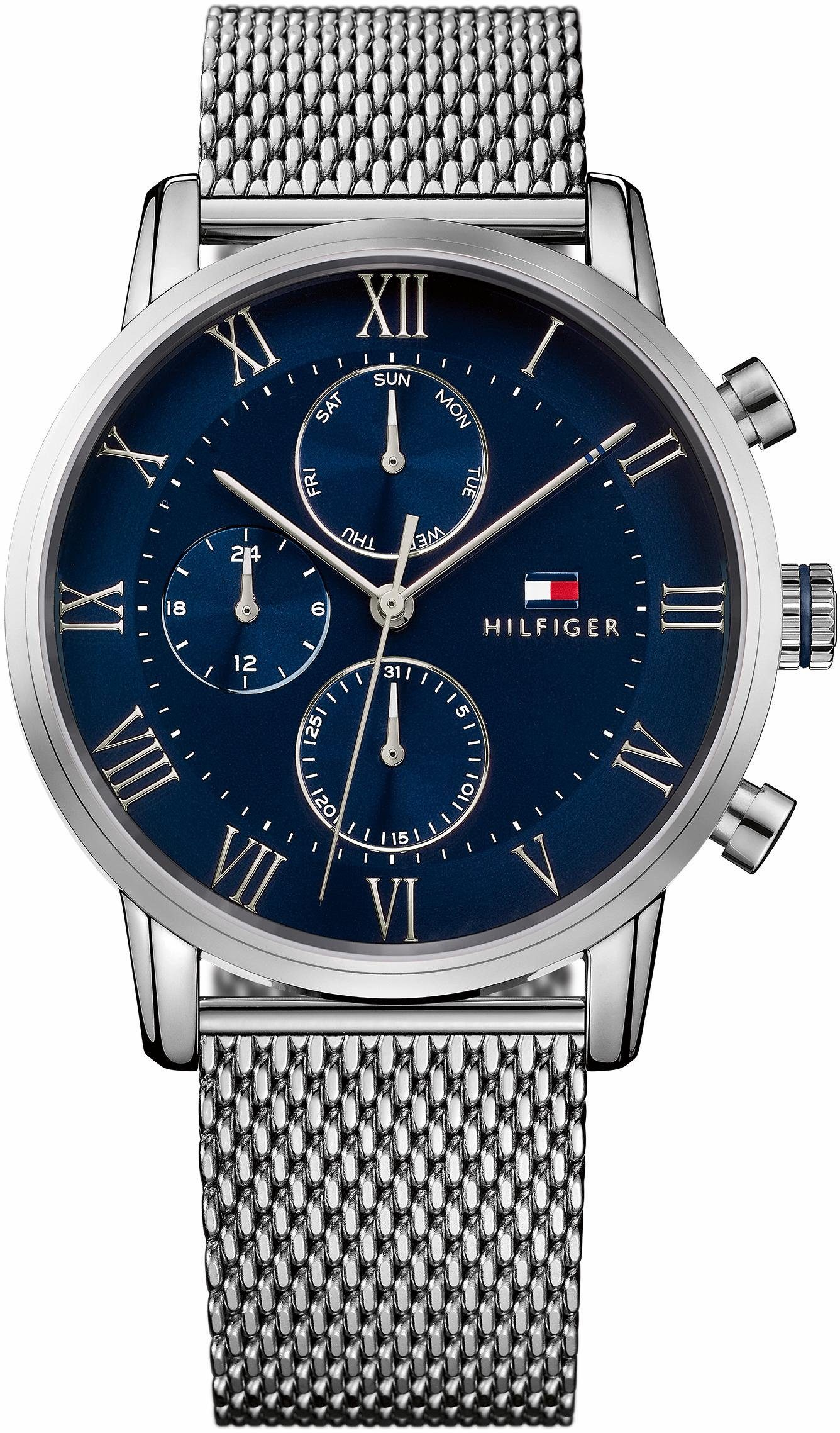 Tommy Hilfiger Multifunktionsuhr Sophisticated Sport, 1791398, Quarzuhr, Armbanduhr, Herrenuhr, Datum, 12/24-Std.-Anzeige, analog