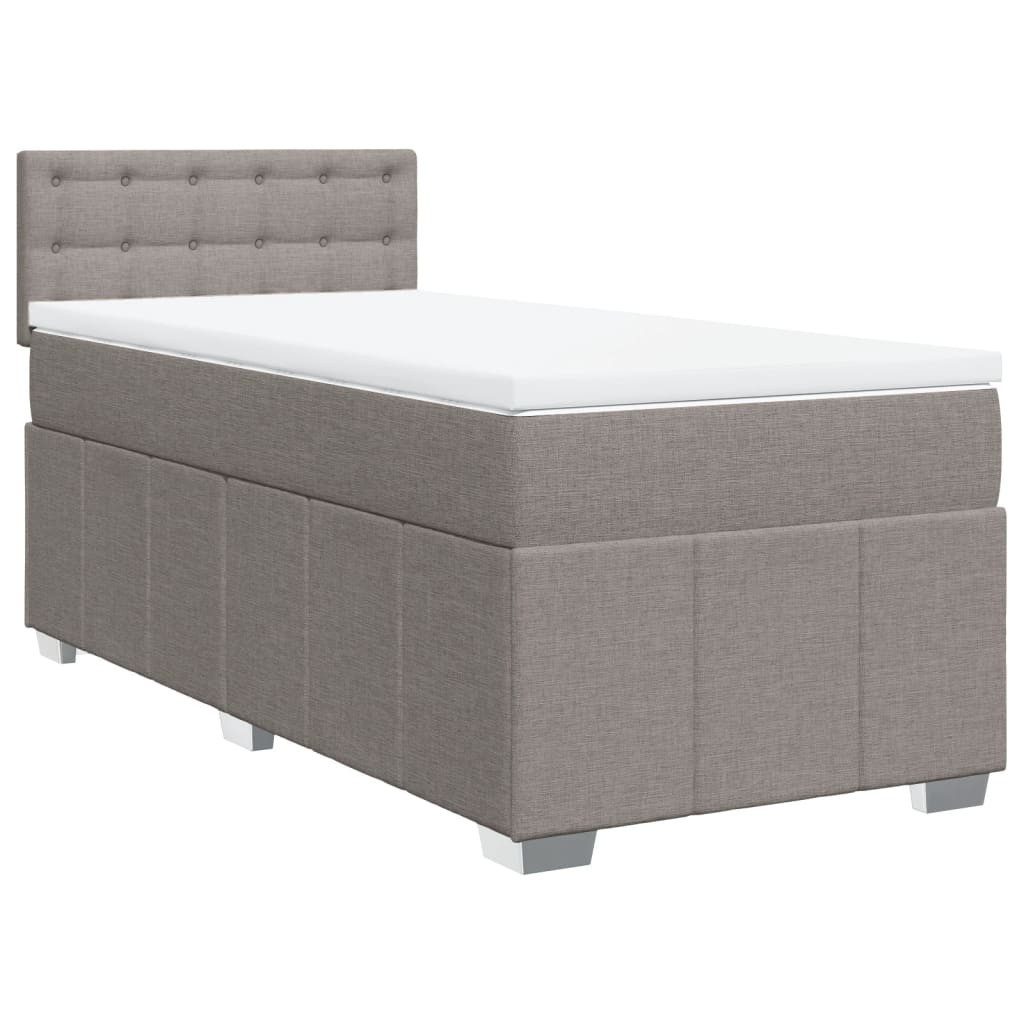 vidaXL Bett Boxspringbett mit Matratze Taupe günstig online kaufen