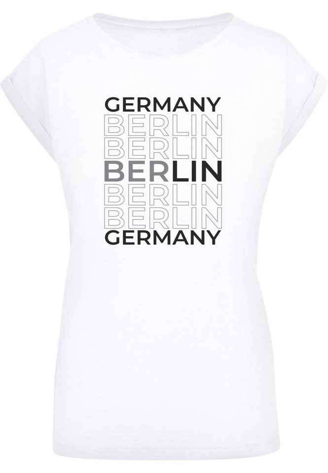Merchcode T-Shirt Damen Ladies Berlin Extended Shoulder Tee (1-tlg)