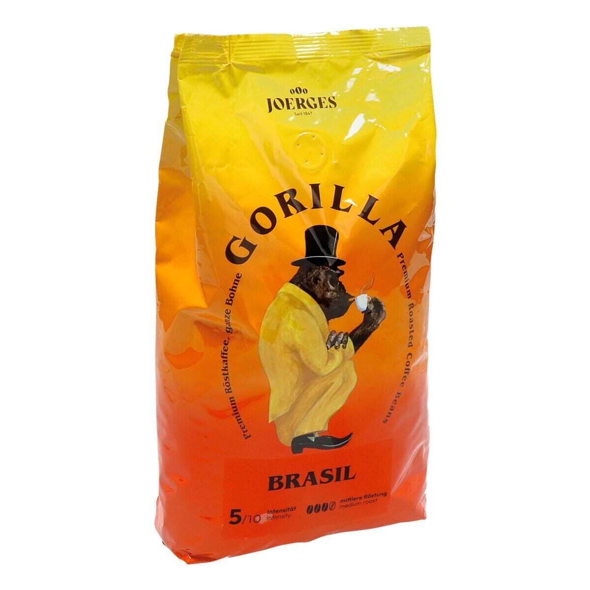 Gorilla Kaffee Brasil, 1 kg, ganze Bohnen