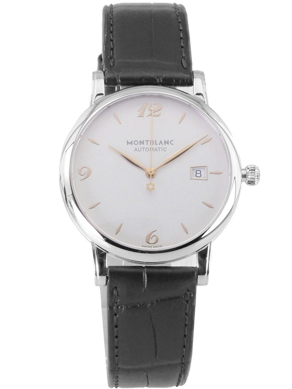 MONTBLANC Automatikuhr Swiss Made Herren Uhr MB110717 7298 39 mm Ø Star Collection Neu schweizer Kaliber 4810-409, Sicht-Glasboden