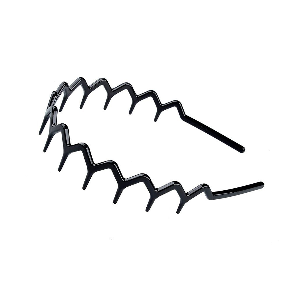 rutschfeste 2 in Haarband Kunststoff-Haarreifen Haifischzahn-Optik, GelldG Haarbänder