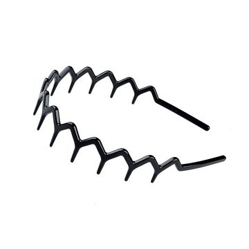 GelldG Haarband 2 Kunststoff-Haarreifen in Haifischzahn-Optik, rutschfeste Haarbänder