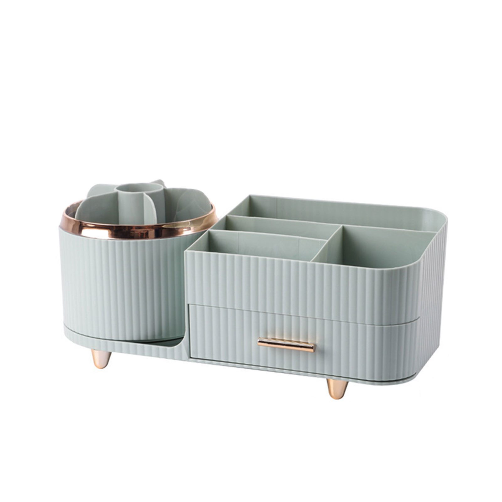 STILVORA Make-Up Organizer Make-up Organizer Drehbar Kosmetik Organizer Aufbewahrungsbox drehbar, Makeup Box Aufbewahrungssystem Kosmetikaufbewahrung mit Schublade, für Dresser Schminktisch Skincare Frisiertisch Bad Schlafzimmer Büro