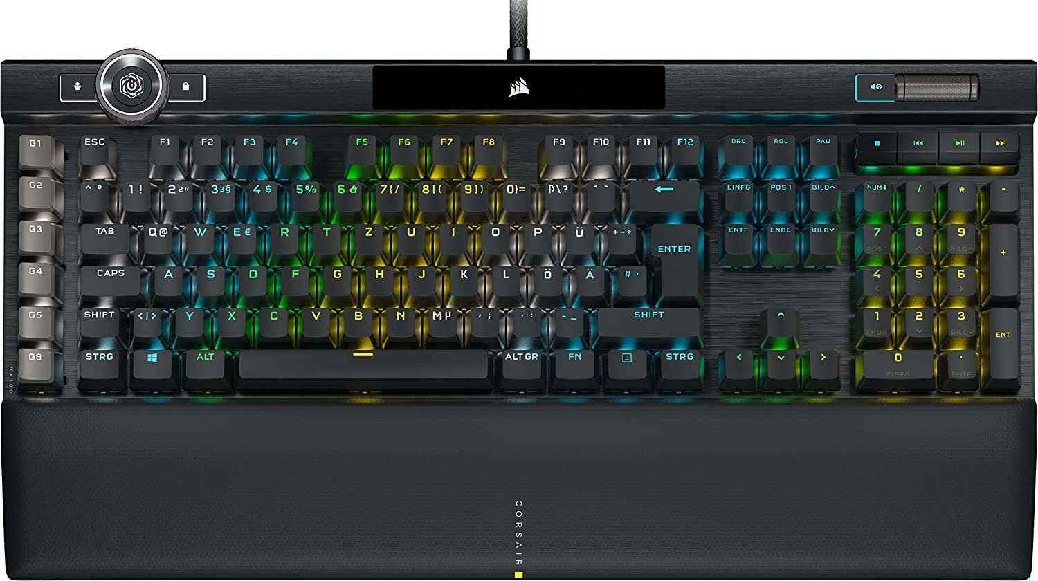 Corsair K100 RGB Optisch-Mechanische Gaming-Tastatur Gaming-Tastatur (Beleuchtung)