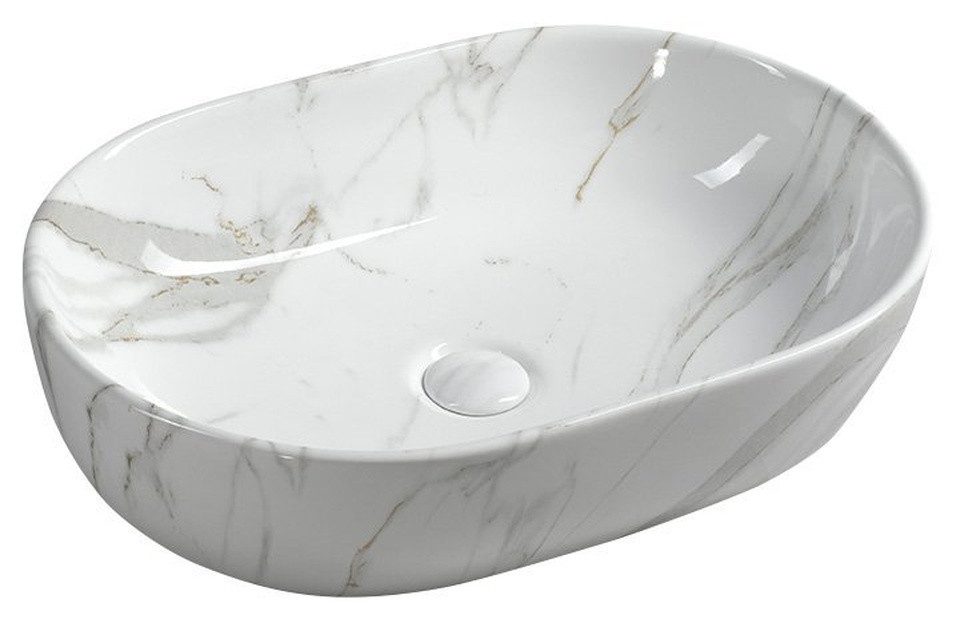 Sapho Waschtisch DALMA Keramik-Waschtisch 59x42 cm, carrara, Sapho-MM417