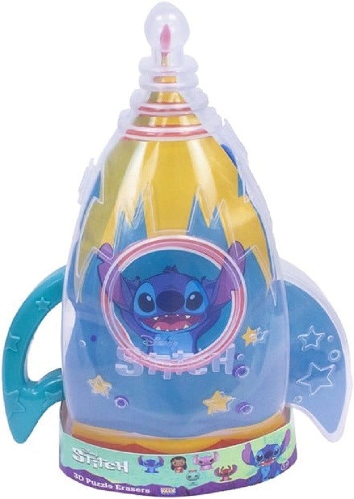 Spin Master Puzzle Lilo & Stitch Puzzle Palz 5er-Set Figuren im Raumschiff Case 18x23cm, 2 Puzzleteile, Disney Lilo & Stitch 5 Figuren Set mit Raumschiff Tasche 18x23 cm