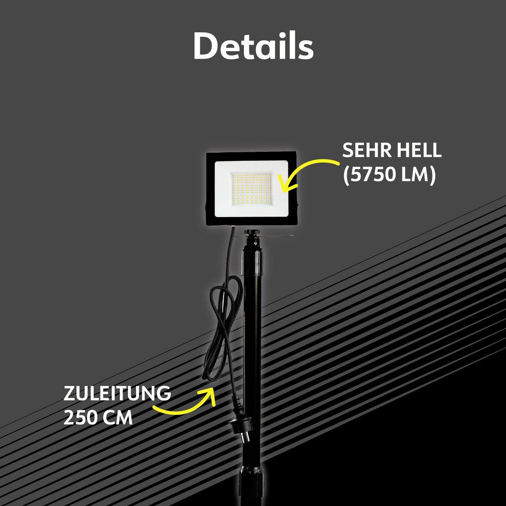 MÜLLER LICHT Baustrahler Müller-Licht Boston LED-Baustrahler 50 W 5750 lm Neutralweiß 216000
