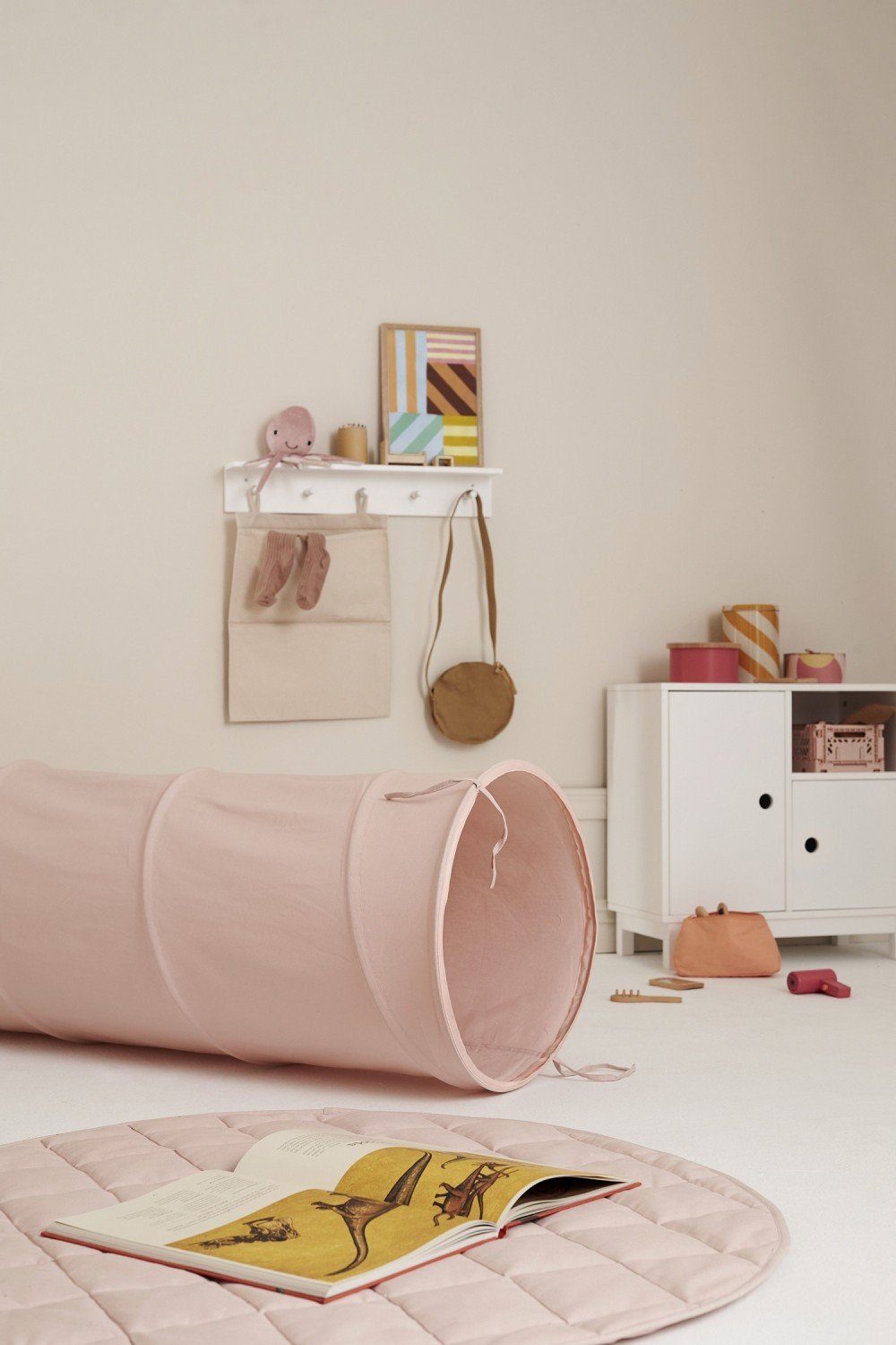 Kids Concept Spielzelt Spieltunnel Canvas hellrosa günstig online kaufen