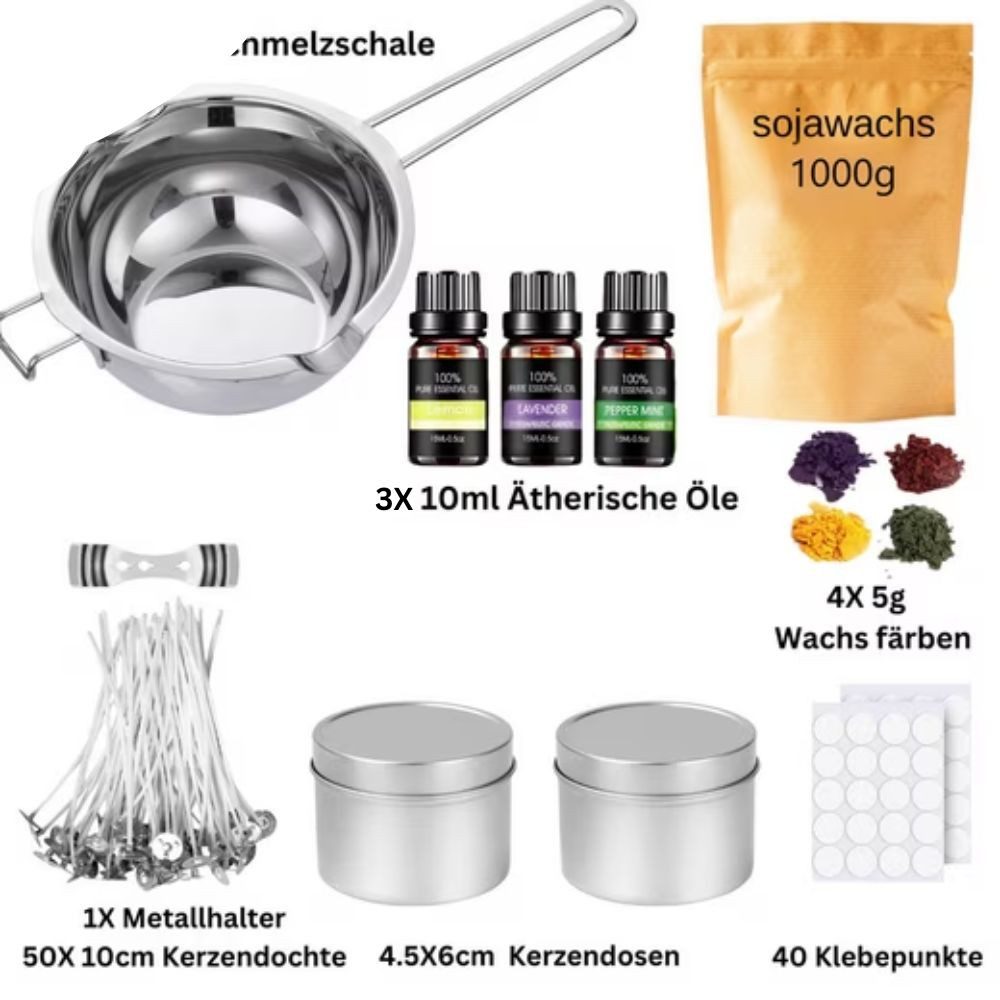 Montegoni Duftkerze Kerzenherstellungsset DIY Komplettset inkl. Sojawachs, günstig online kaufen