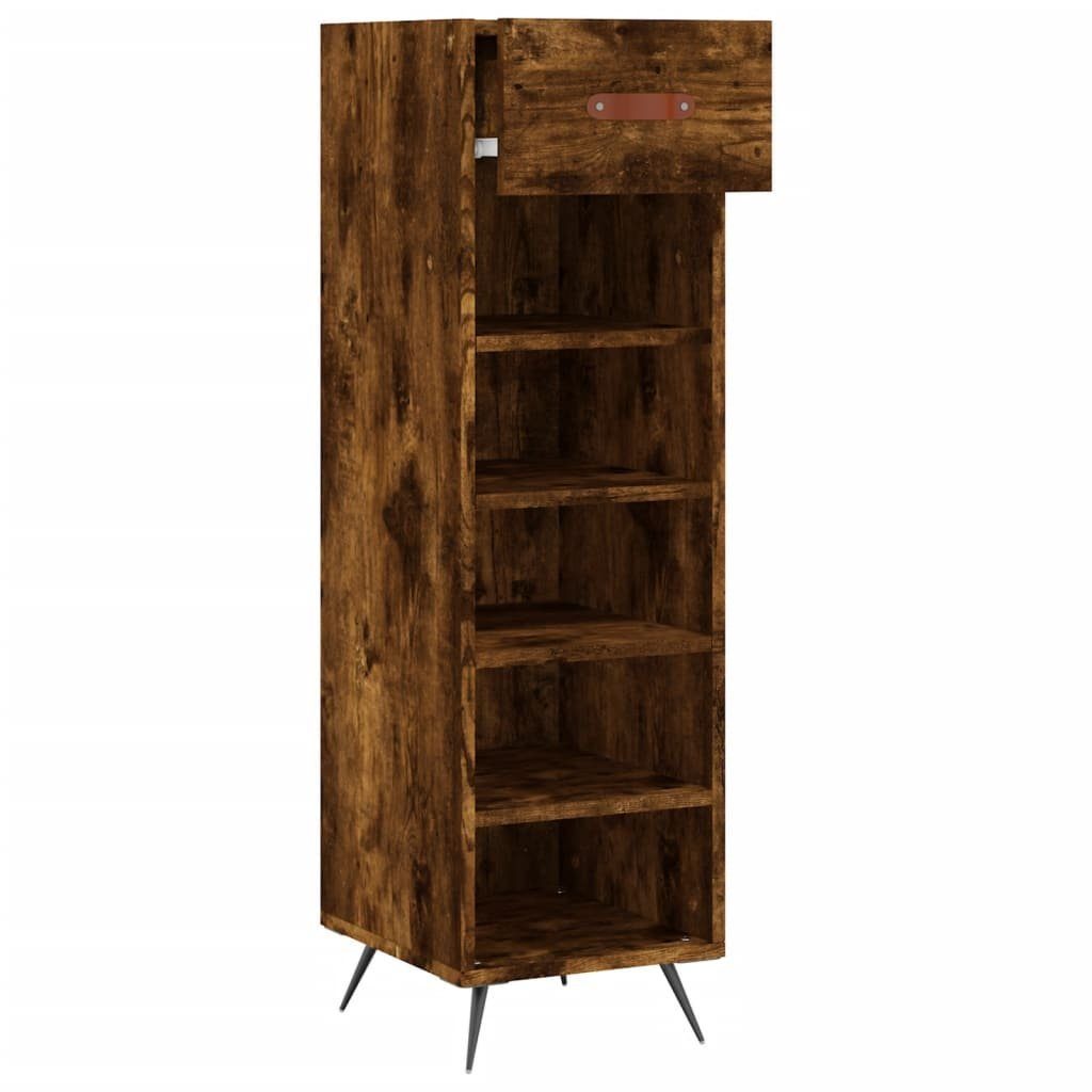 (1-St) Räuchereiche Holzwerkstoff vidaXL 30x35x105 cm Kleiderschrank Schuhschrank