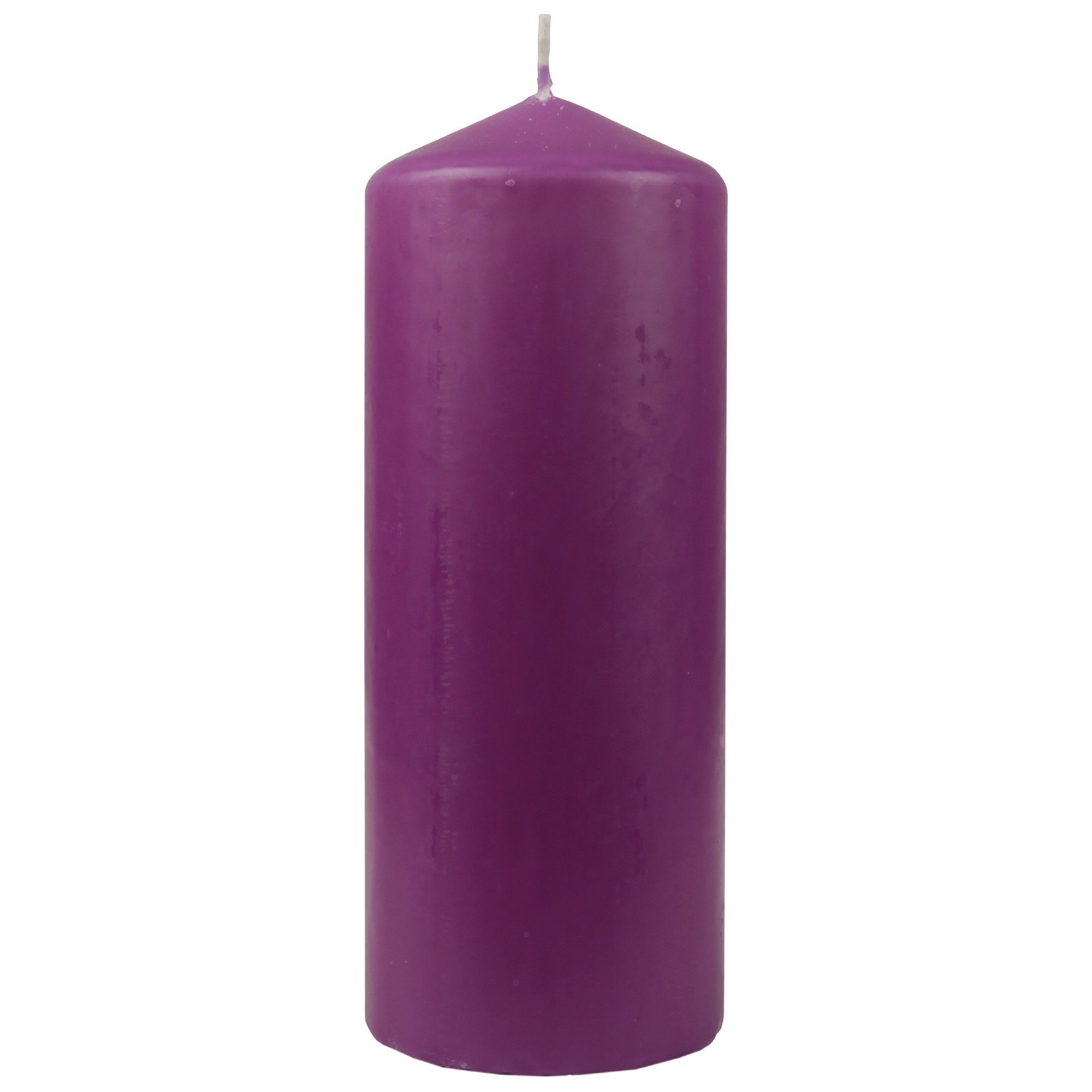HS Candle Stumpenkerze Dekokerze vielen Kerze Wachskerzen Ø6cm (3-tlg), x in Farben 17cm - Lila