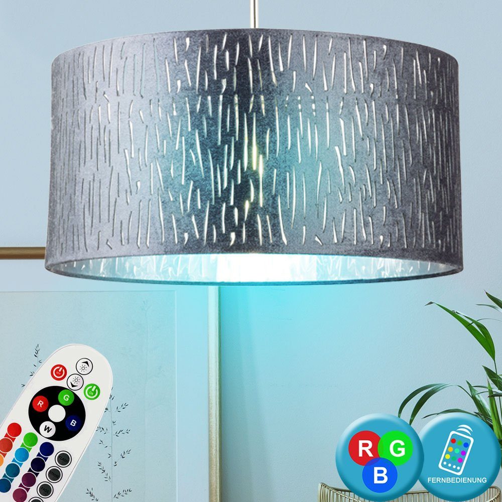 RGB LED Decken Hänge Lampe verstellbar Wohn Zimmer Fernbedienung Leuchte dimmbar 