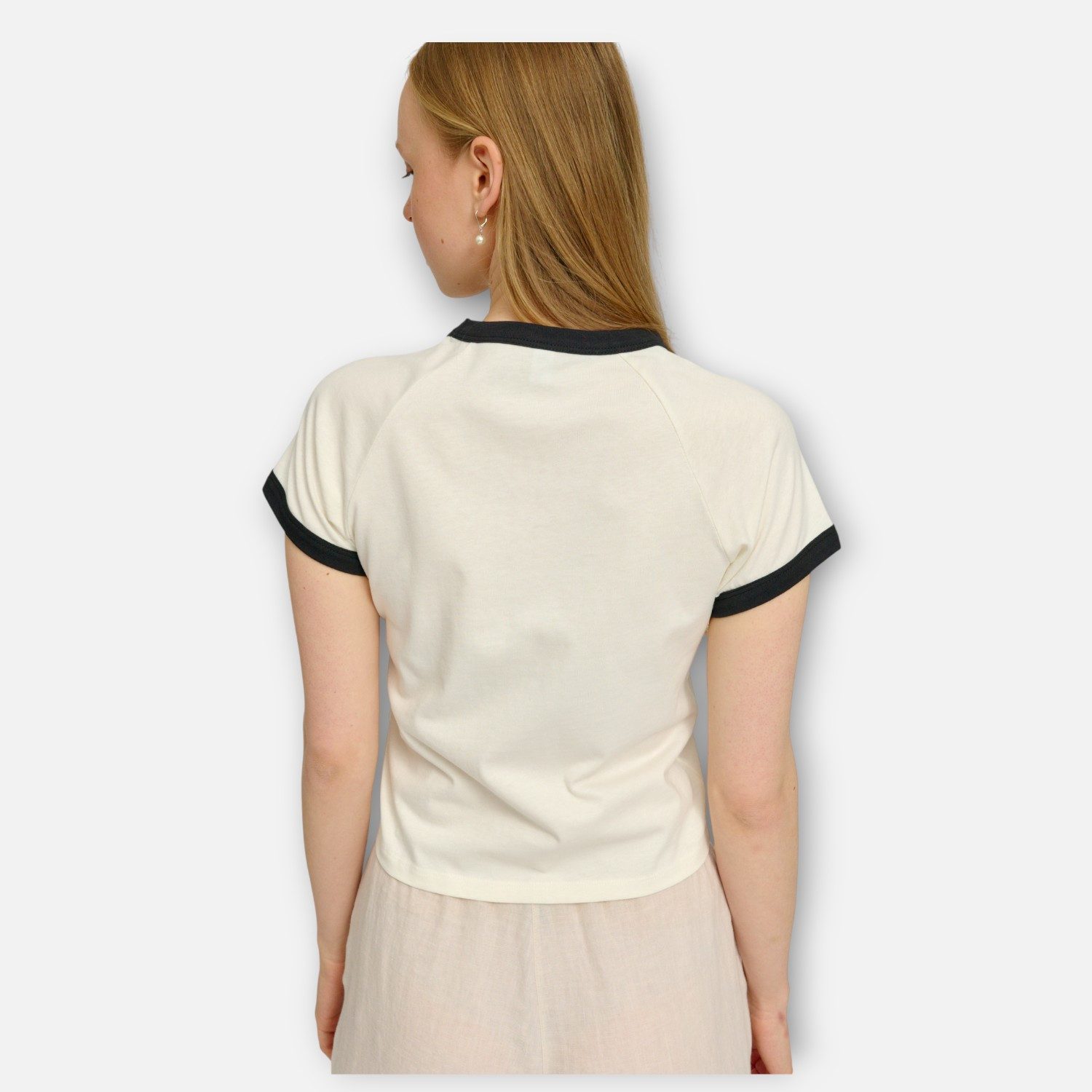 MAZINE T-Shirt Contrast Bindings T-Shirt