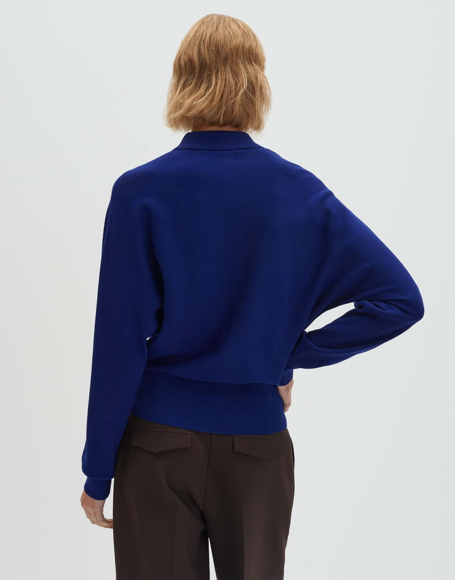 someday Strickpullover TINEKI Loose mit Polokragen lockere Passform, schmal zulaufend, fließender Fall