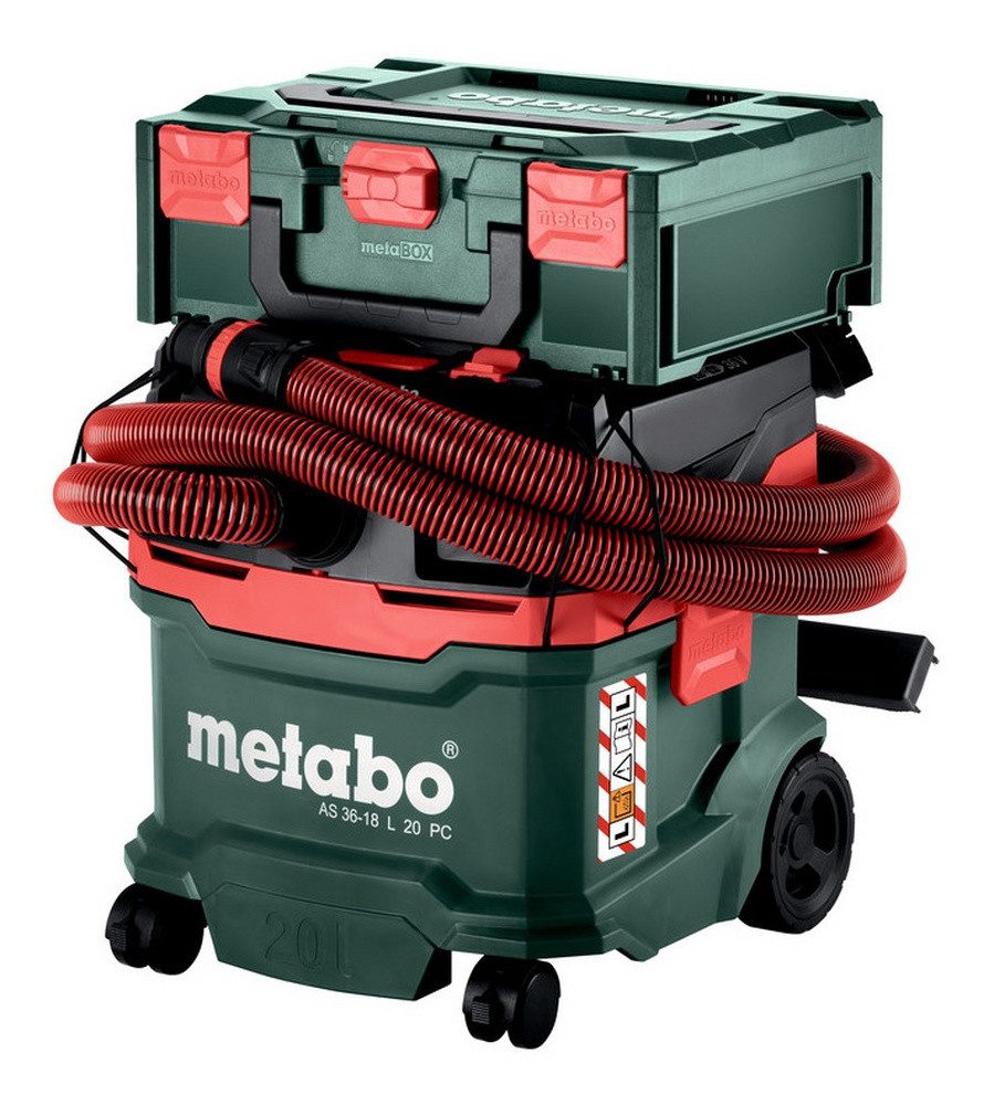 metabo Nass-Trocken-Akkusauger AS 36-18 L 20 PC, Akku-Sauger Ohne Akku im Karton