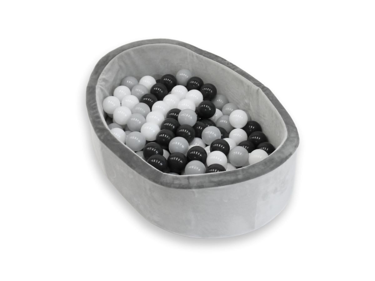Bällebad Bällebad, Kinderbällebad Schaumstoff, Bällebad mit 120 Bälle, grau