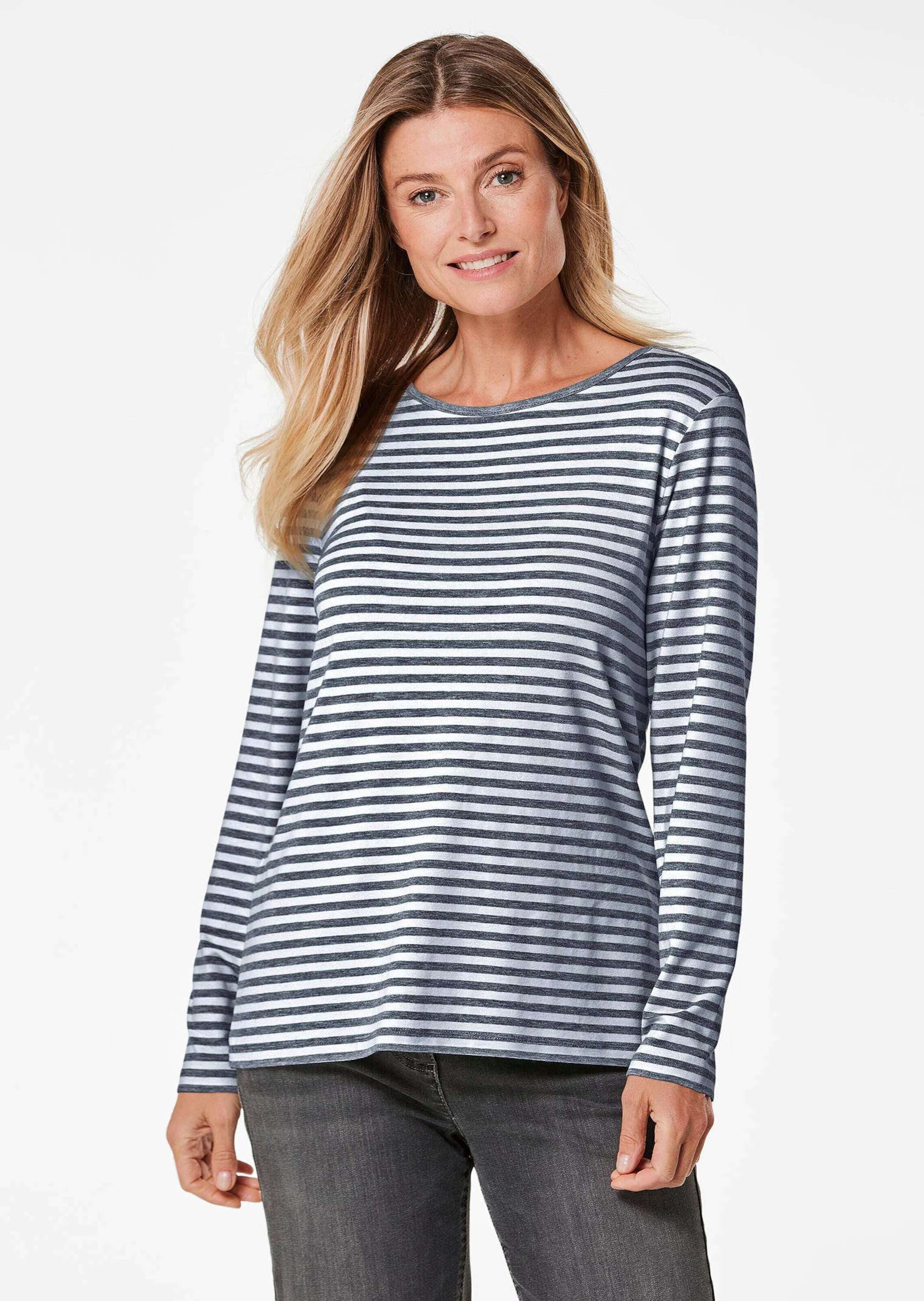 GOLDNER Langarmshirt Ringelshirt mit U-Boot-Ausschnitt günstig online kaufen