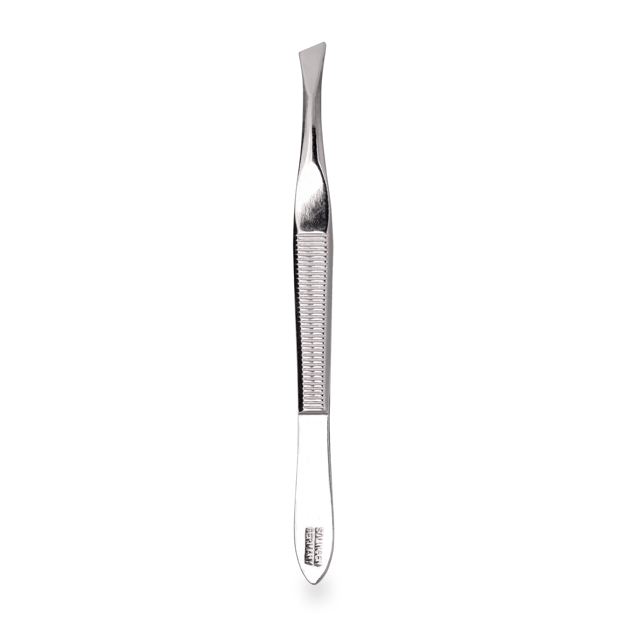 Niyok Pinzette schräge Spitze zum Zupfen von Augenbrauen, Barthaaren & Härchen, nachhaltig, ergonomisch, recycelt, Solingen