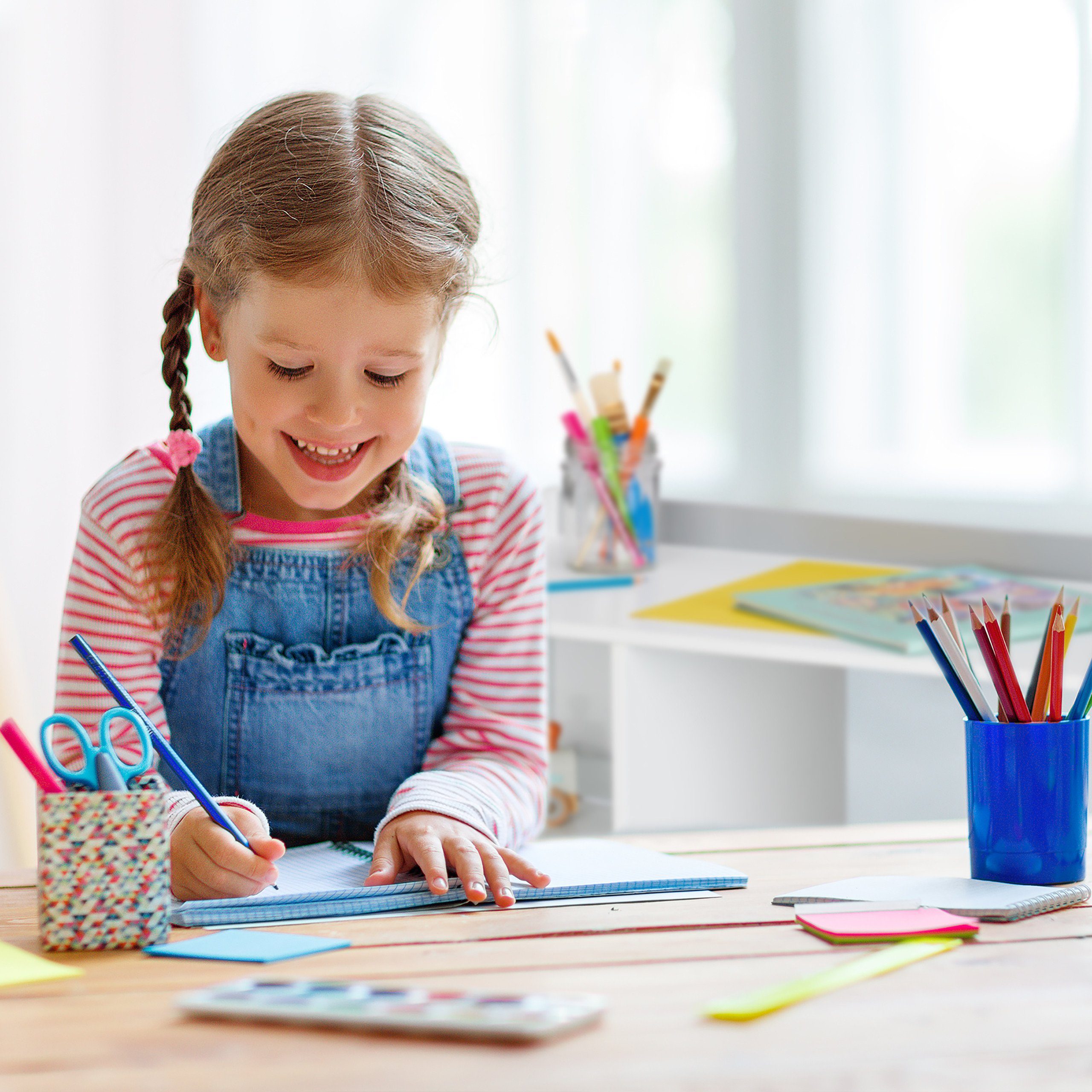 relaxdays Kinderschreibtisch Schreibtisch für Kinder mit Schubladen