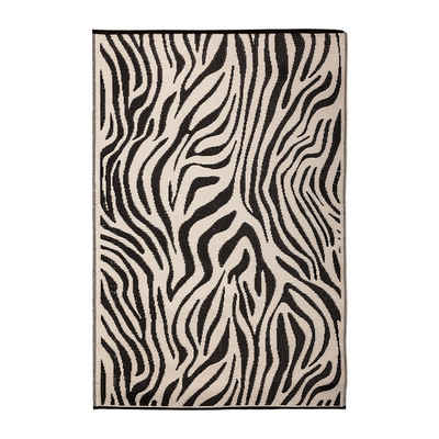 Outdoorteppich, Rivanto, Gartenteppich Zebra 150x242 cm Schuhmatte aus Kunststoff
