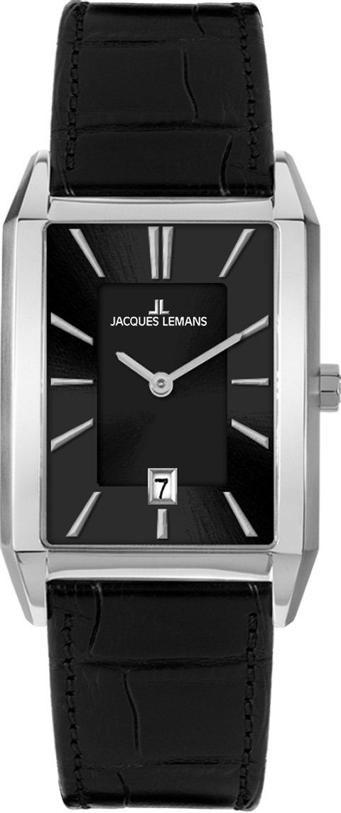 Jacques Lemans Quarzuhr 1-2160B, Armbanduhr, Herrenuhr, Datum