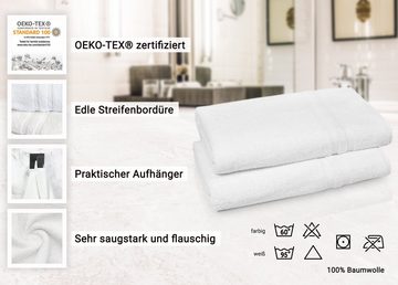 ZOLLNER Saunatuch, Double-Jersey (2-St), 70 x 180 cm, 100% Baumwolle, vom Hotelwäschespezialisten