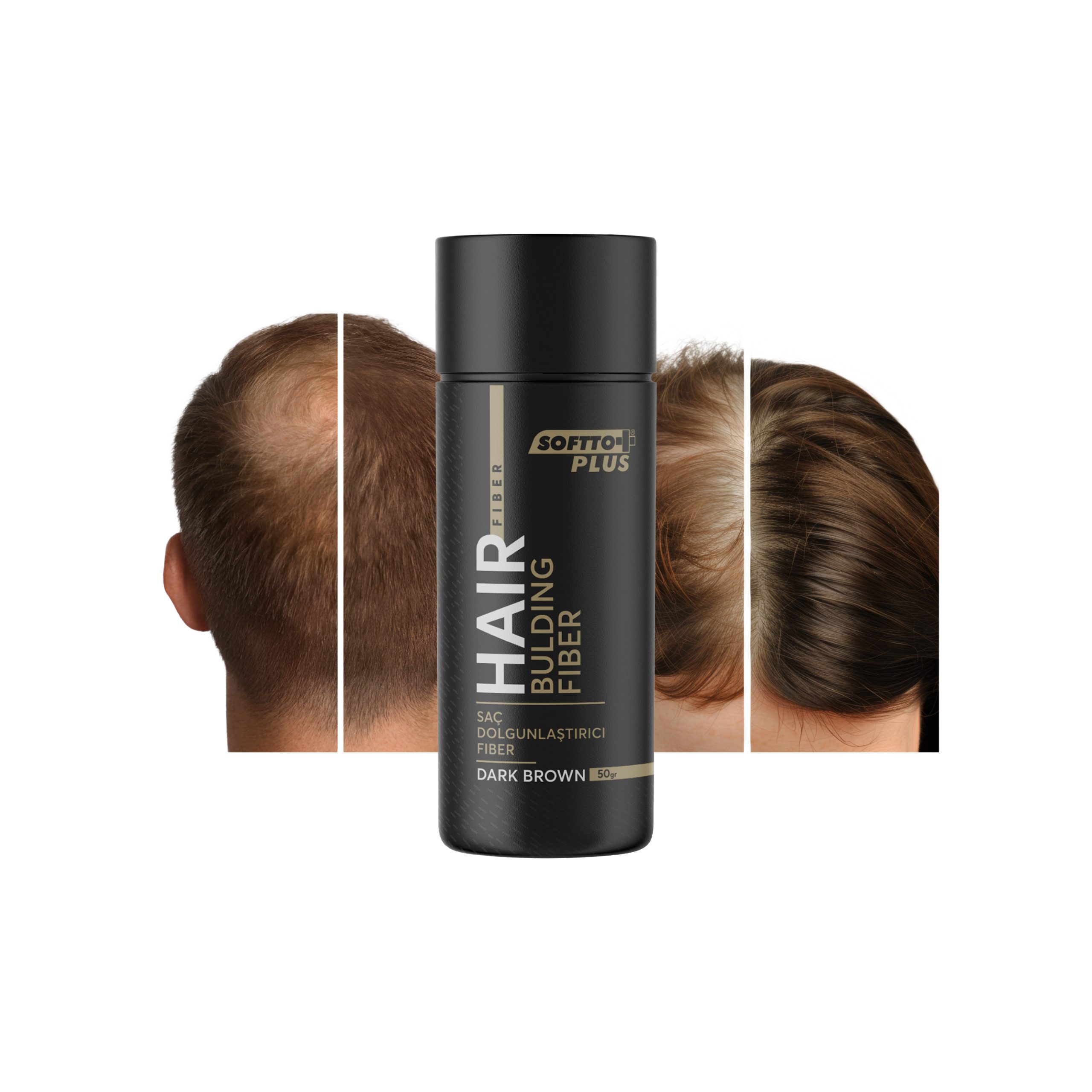Softto Plus Haarpuder Softto+Plus Haarpuder - 27,5g für dichter wirkende Haare braun