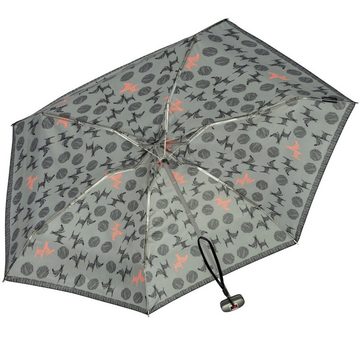 Knirps® Taschenregenschirm winziger Damen-Taschenschirm, leicht und flach, für die Handtasche - Travel Christina grey