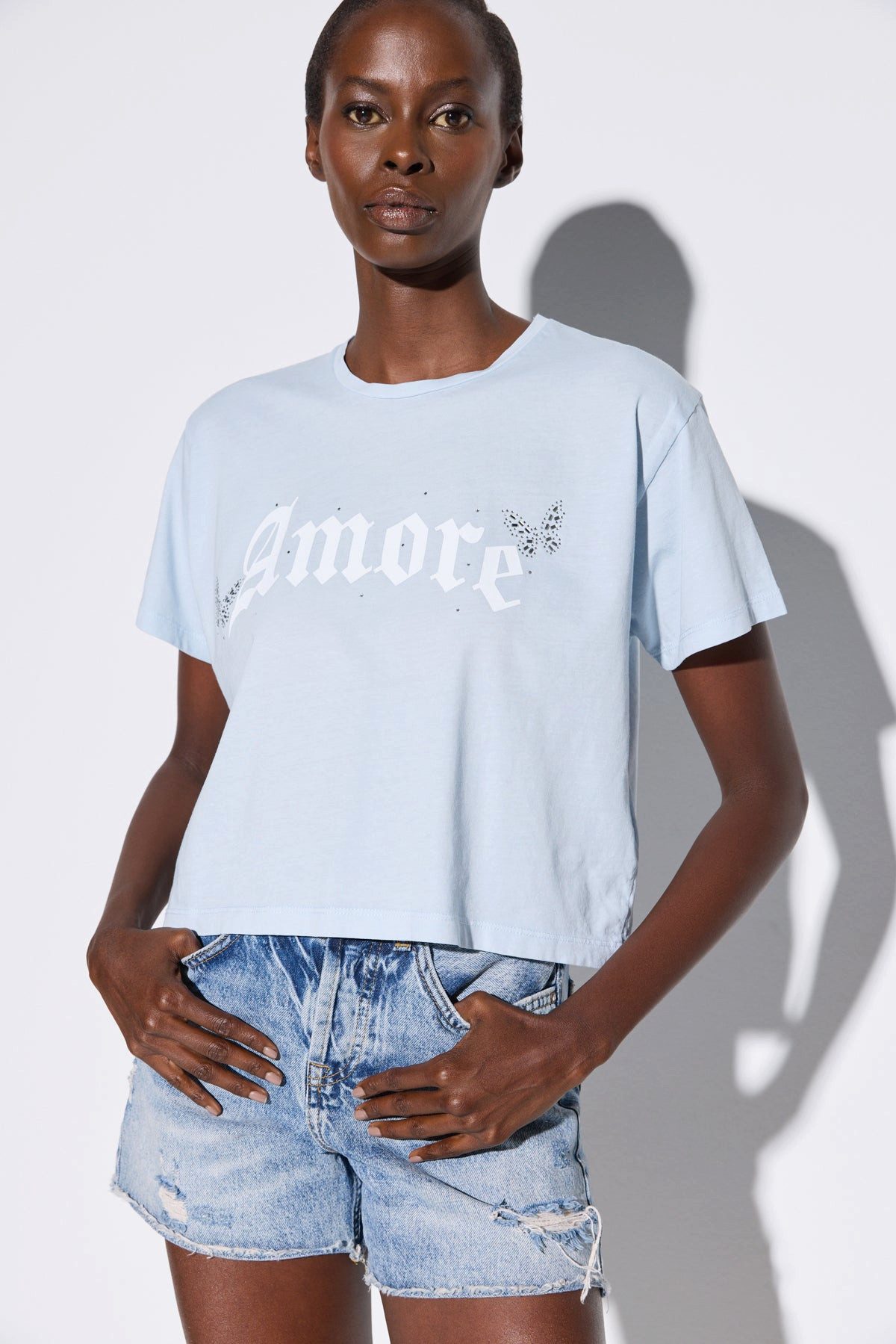 T-Shirt Bedrucktes Crop-T-Shirt