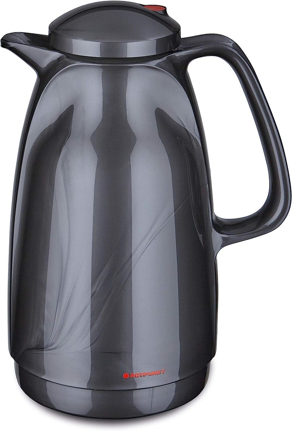 ROTPUNKT Isolierkanne 1,5 Liter Glaseinsatz I hochwertig I langlebig I 24 Std heiß, 1.5 l, (Kaffeekanne I Teekanne), Glaskolben aus doppelwandigem Rosalin-Glas