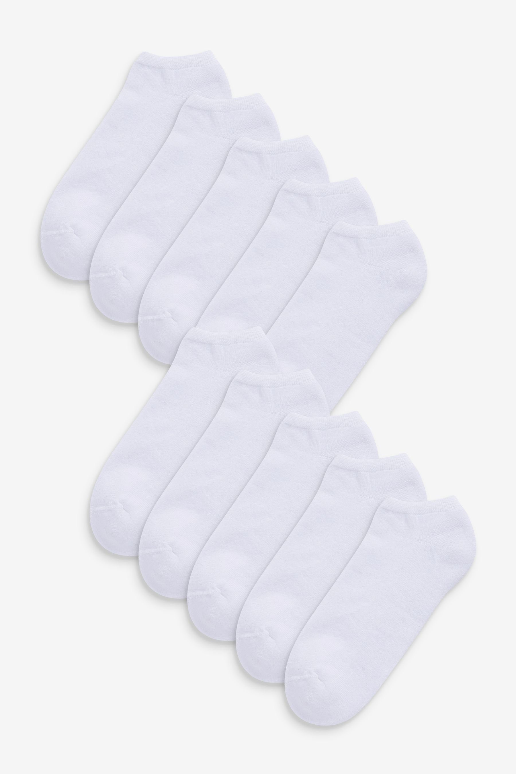 Next Sneakersocken Sneaker-Socken mit gepolsterter Sohle, 10er-Pack (10-Paar) White