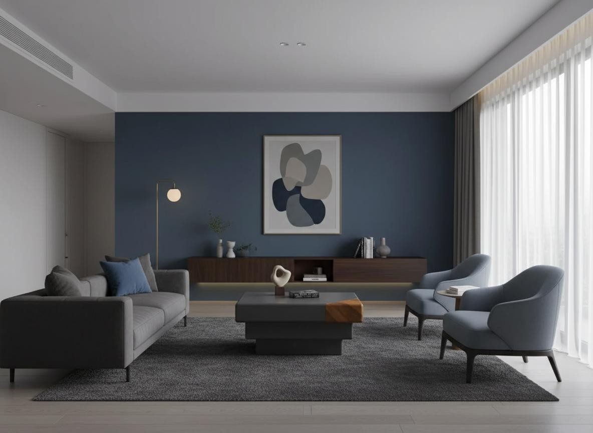 Xlmoebel Couchtisch Eleganter grauer Tisch im modernen Minimalismus-Stil, Made in Europa