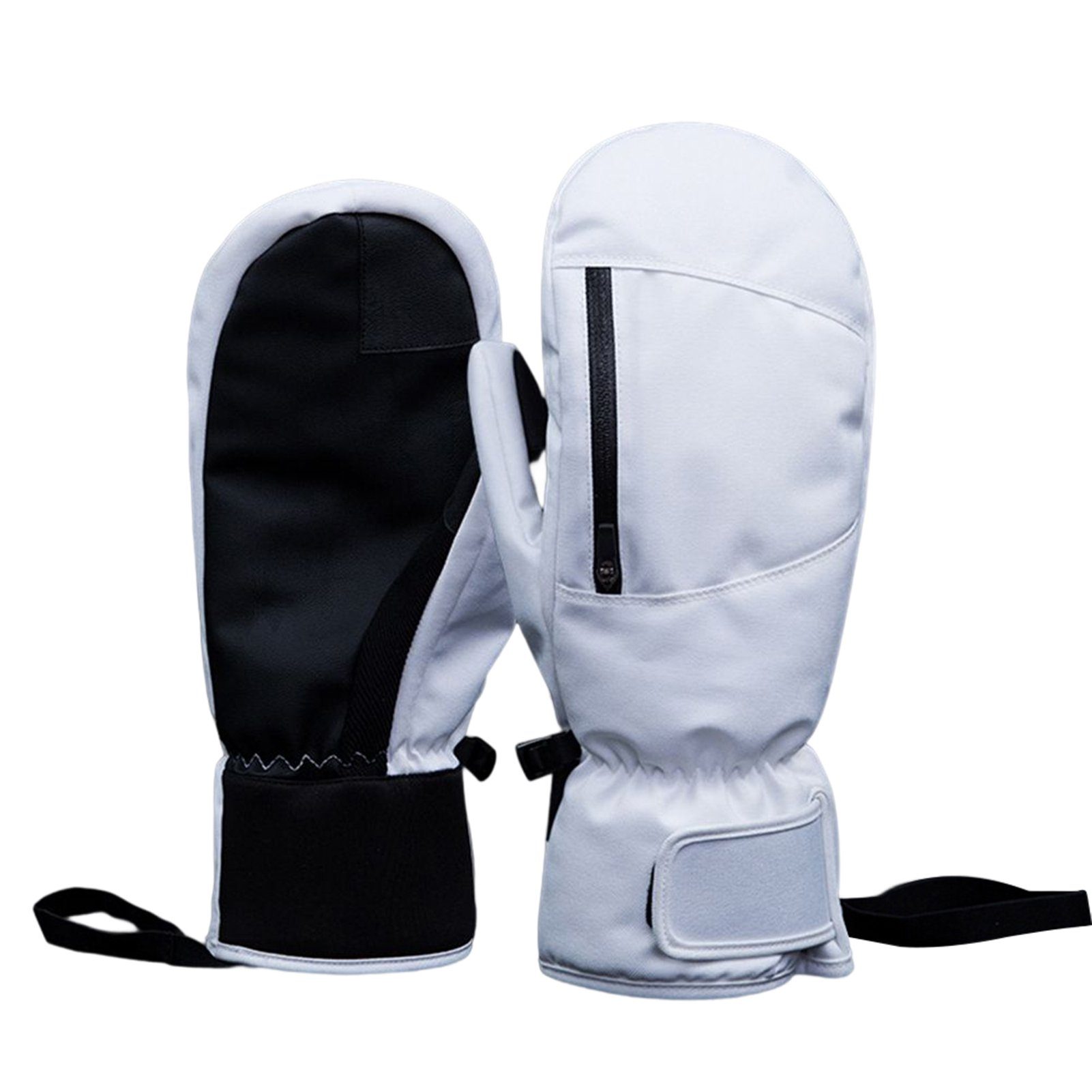 Winddichte Tasche, whiteL Fäustlinge, Fleecehandschuhe Mit Blusmart Snowboard-Handschuhe