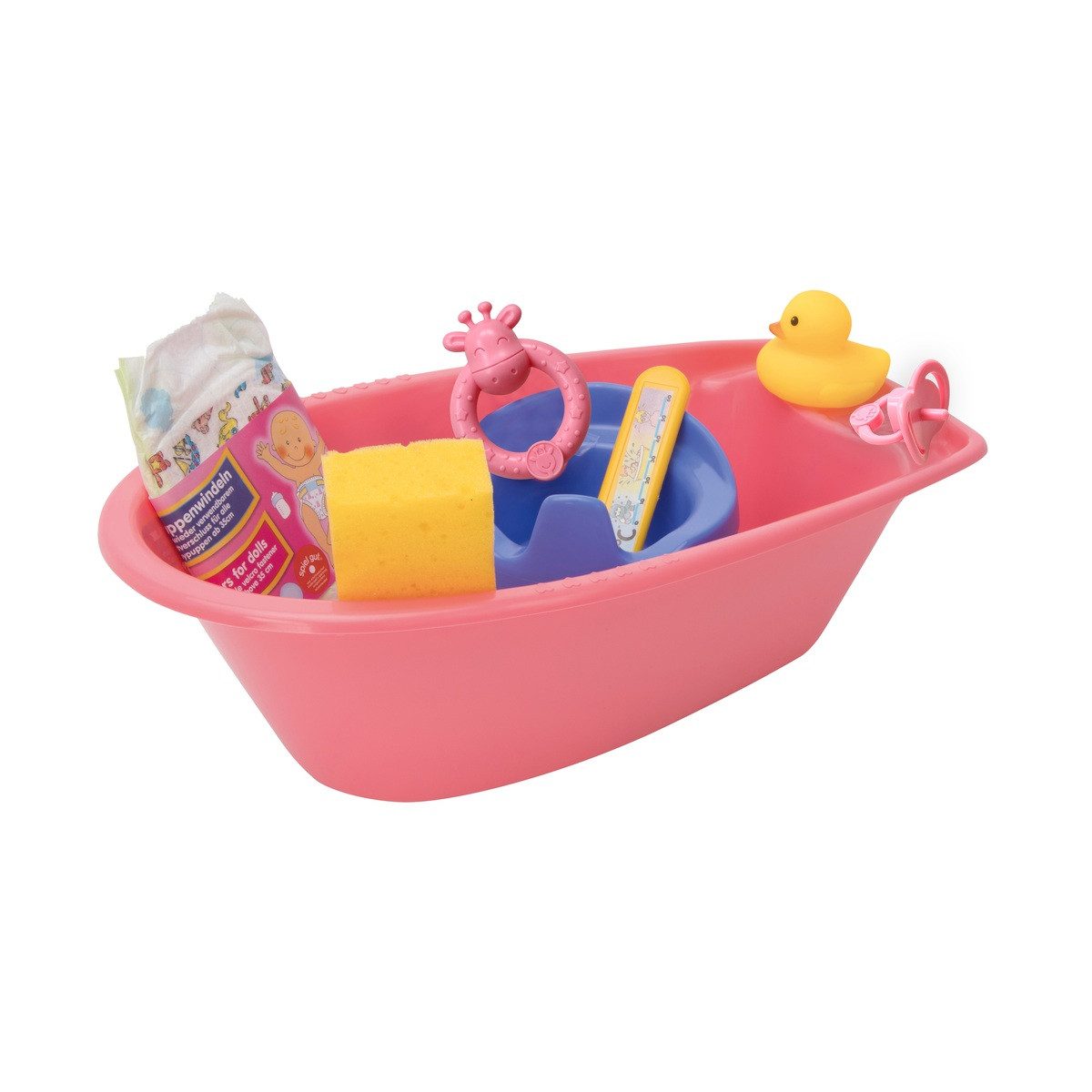 Heless Puppen Badewanne Badewannenset mit Zubehör 40,5x23x15cm