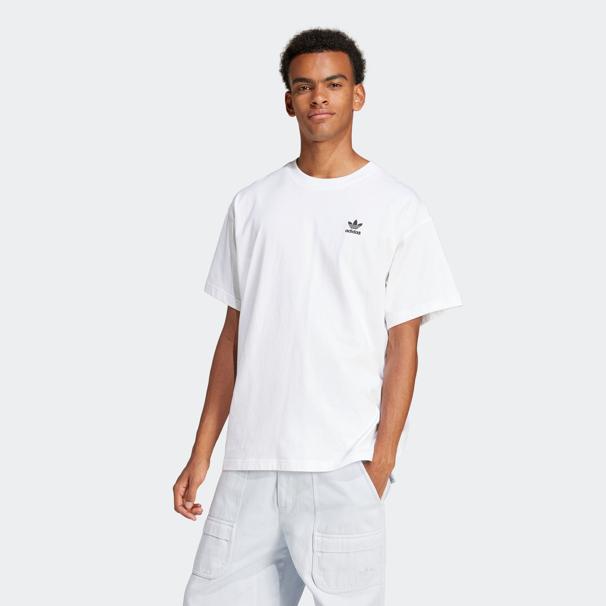 adidas Originals T-Shirt ESS OS TEE lockere Silhouette, mit geripptem Rundh günstig online kaufen